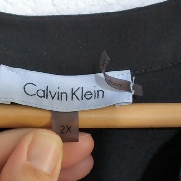 Calvin Klein Black and White Space Dye Shift Dress size 2X - Picture 2 of 3